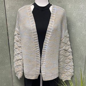 Nikkak open Cardigan knit sweater “Gorgeous colors” 🤎💙